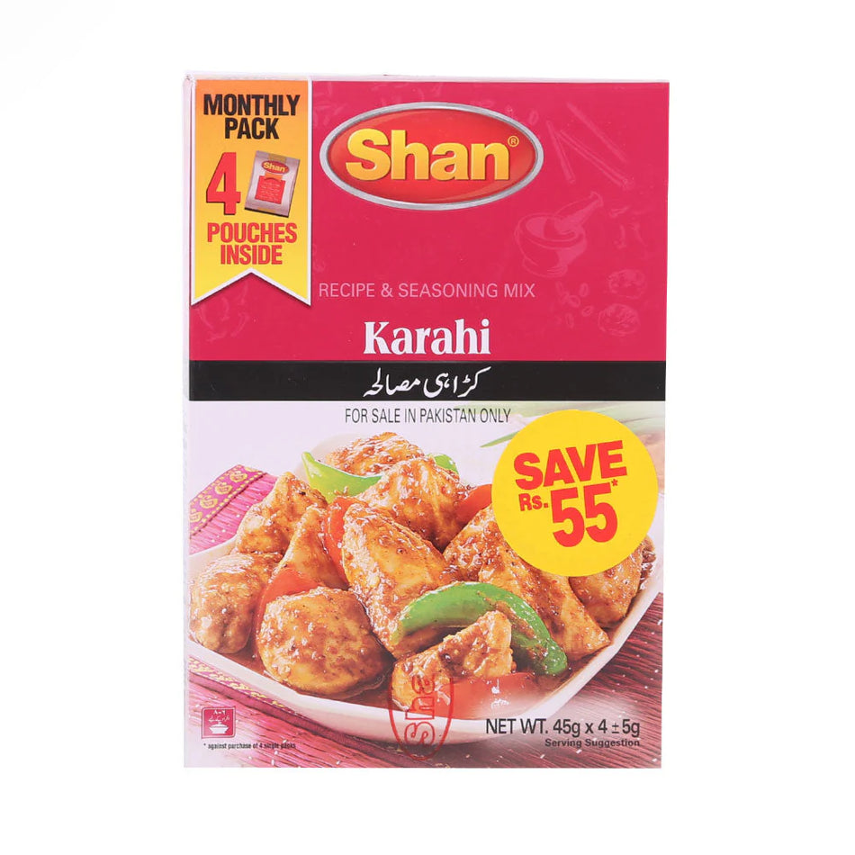Shan Karahi Masala Monthly Pack 4x45g