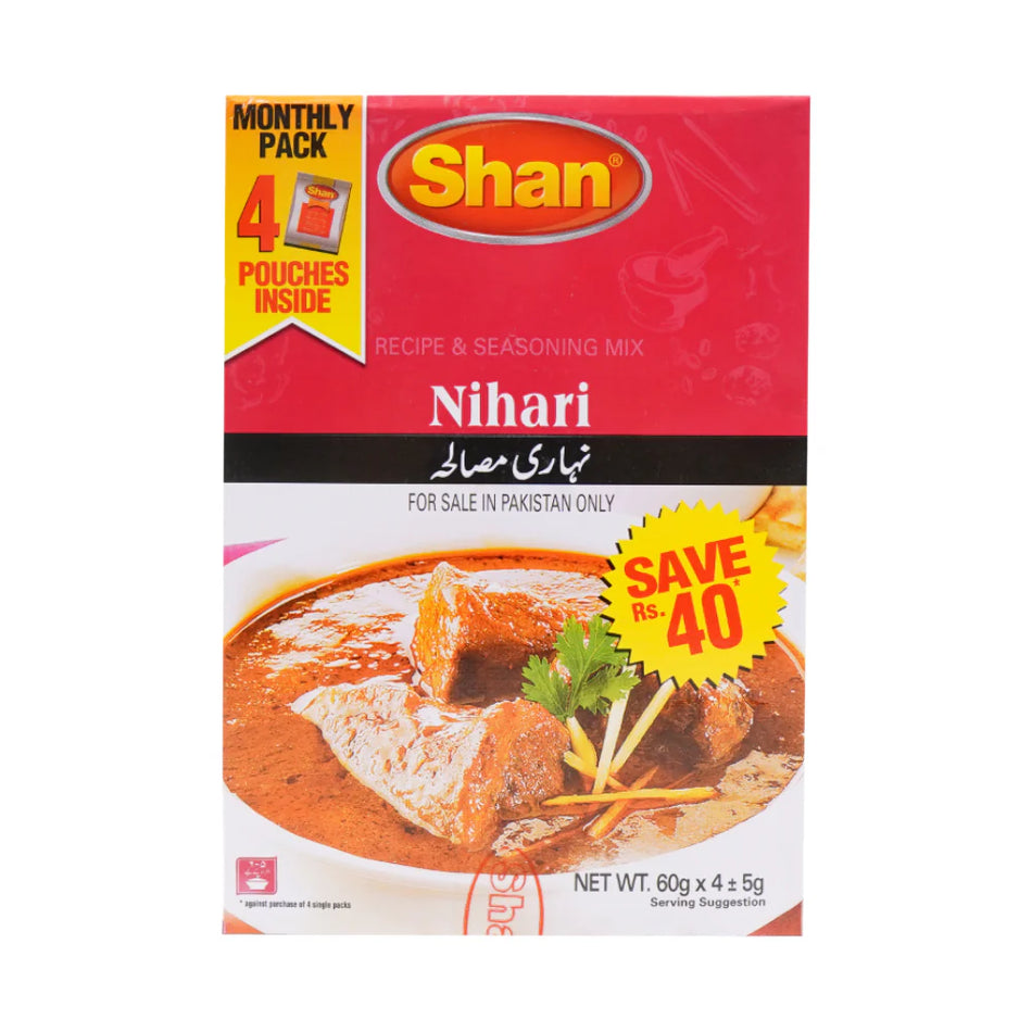 Shan Nihari Masala Monthly Pack 4x60g