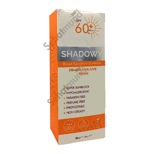 Shadowy SPF 60 PA++ Broad Spectrum Sunblock 30g