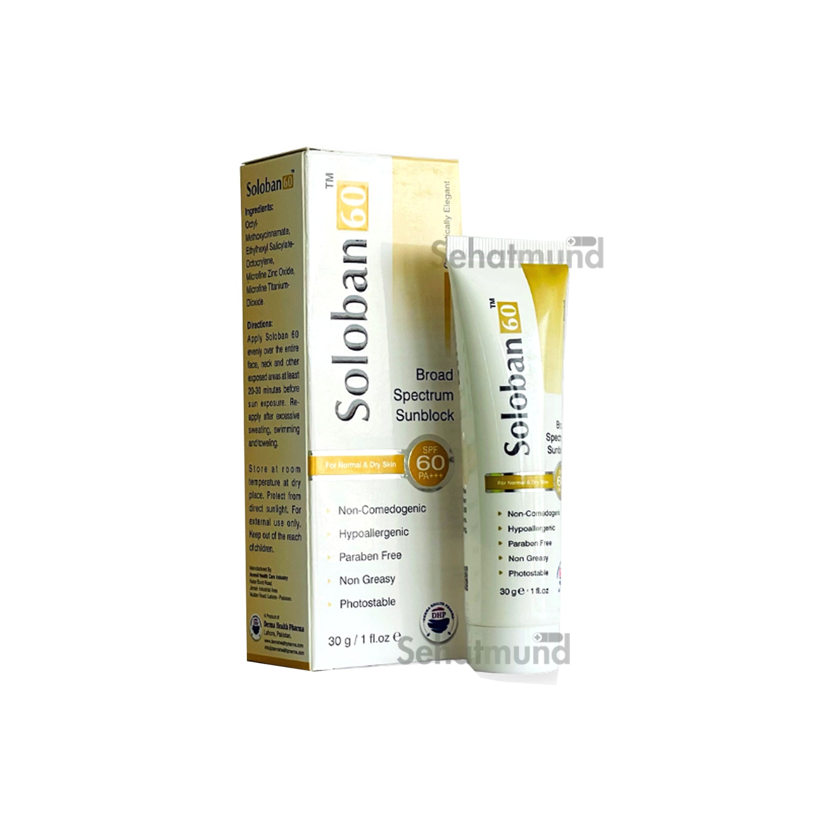 Soloban 60 Broad Spectrum Sunblock 30g – SehatMund Online Medicine