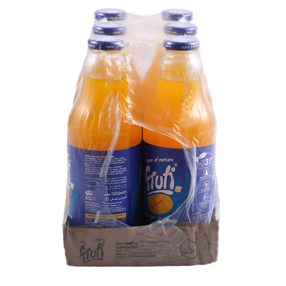Taste Of Nature Fruti Mango Juice Glass Bottle 1 Liter - Carton
