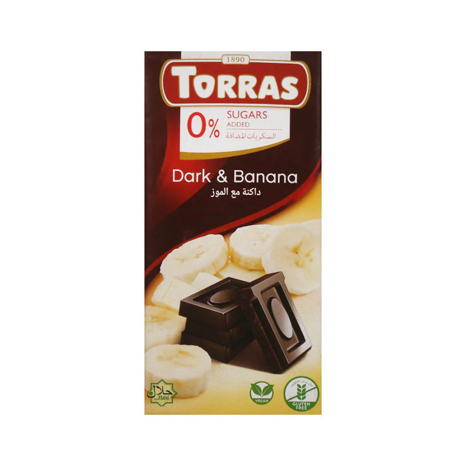 Torras Dark Chocolate With Banana 75g