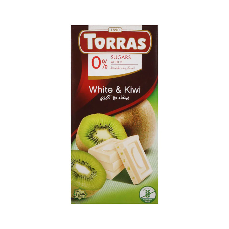 Torras White Chocolate With Kiwi 75g