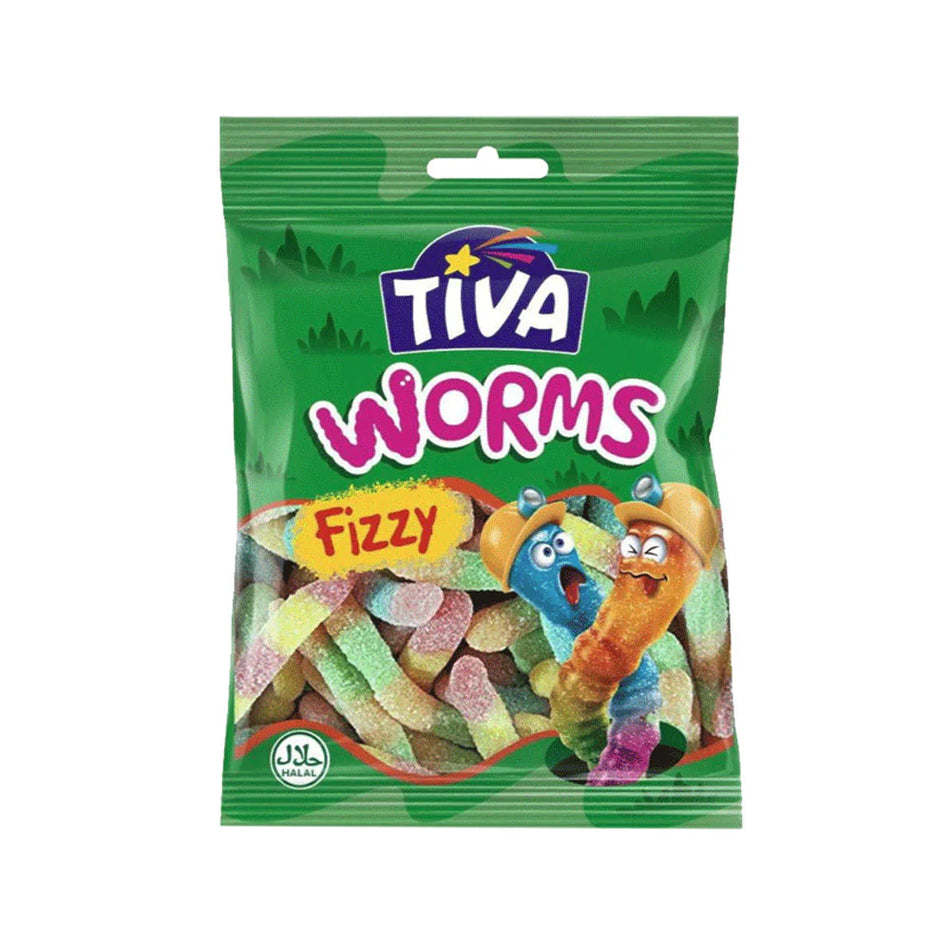 Tiva Fizz Worms Jelly 80g