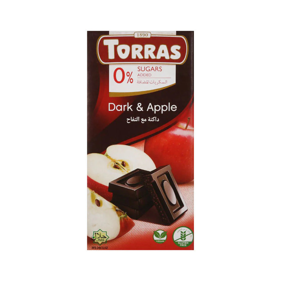 Torras Dark Chocolate with Apple 75g