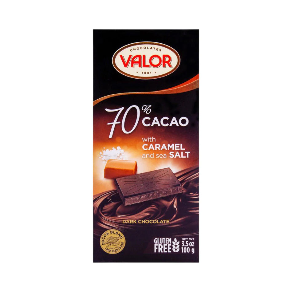 Valor Dark Chocolate 70% with Caramel and Sea Salt 100g
