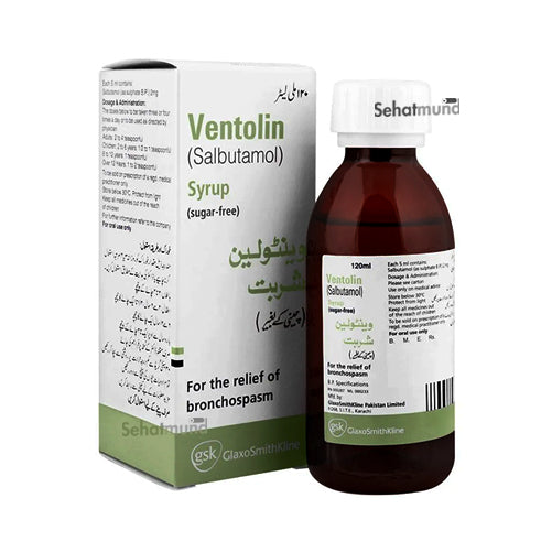 Ventolin 2mg/5ml Sugar Free Syrup 120ml