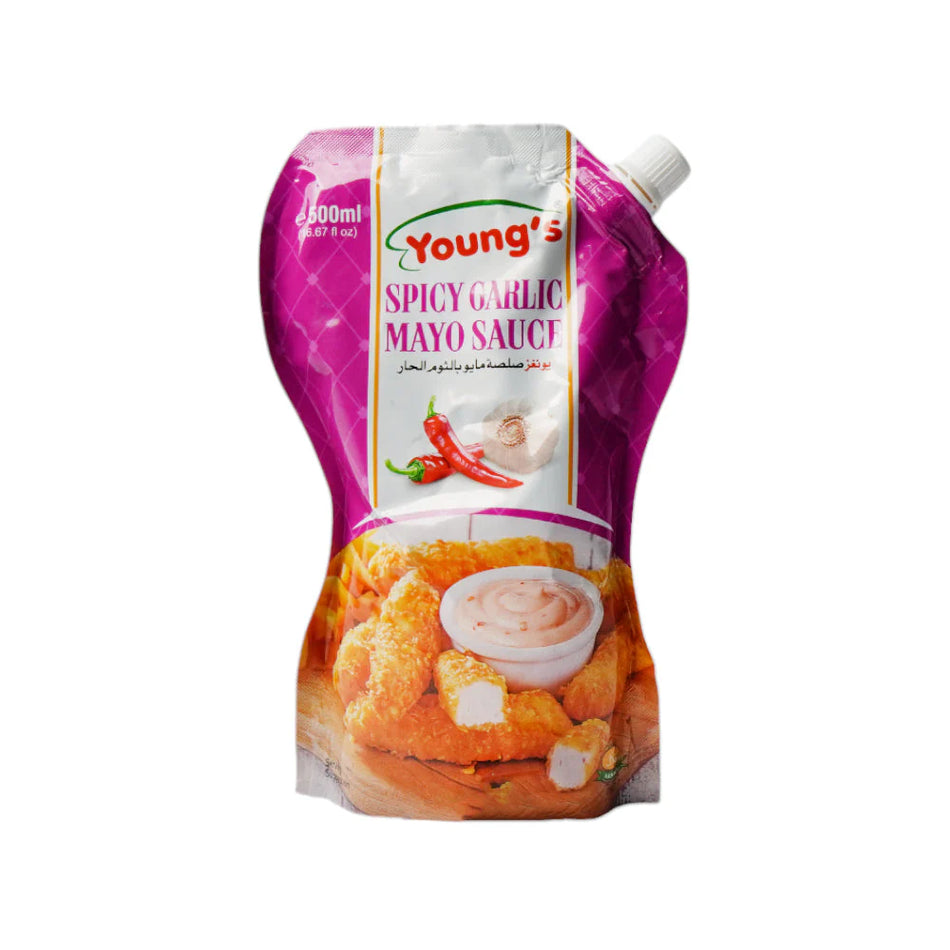 Youngs Mayo Spicy Garlic 500ml