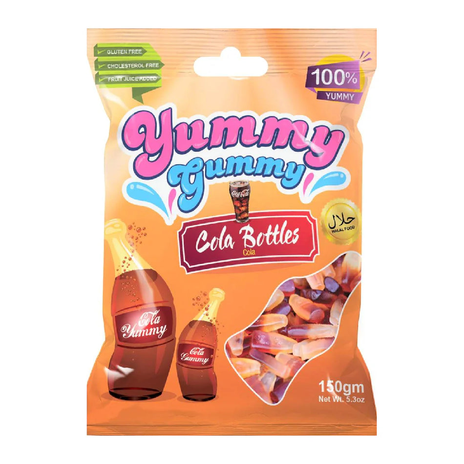 Yummy Gummy Jelly Cola Bottles Bag 150g