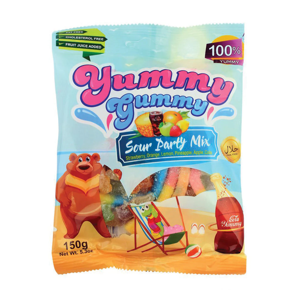 Yummy Gummy Jelly Sour Party Mix Bag 150g